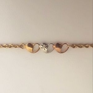 10K Gold Hearts Bracelet